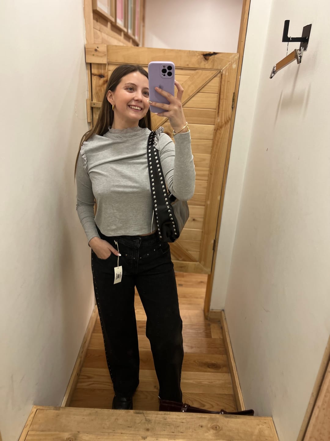 Customer photo review of Pantalón Tachas Frontales Black