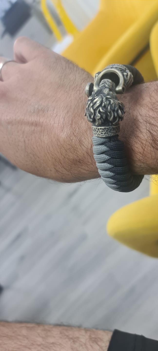 Customer photo review of Lion Paracord Bracelet