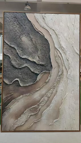 Customer photo review of Natural Canyon-3D Abstract Nature-Inspired Canvas Painting for Living Rooms