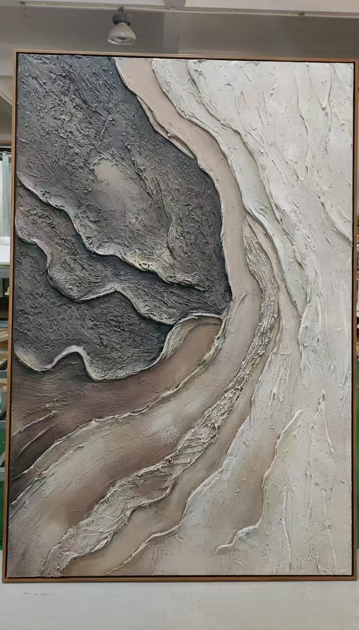 Customer photo review of Natural Canyon-3D Abstract Nature-Inspired Canvas Painting for Living Rooms