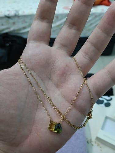 Customer photo review of Birthstone Necklace