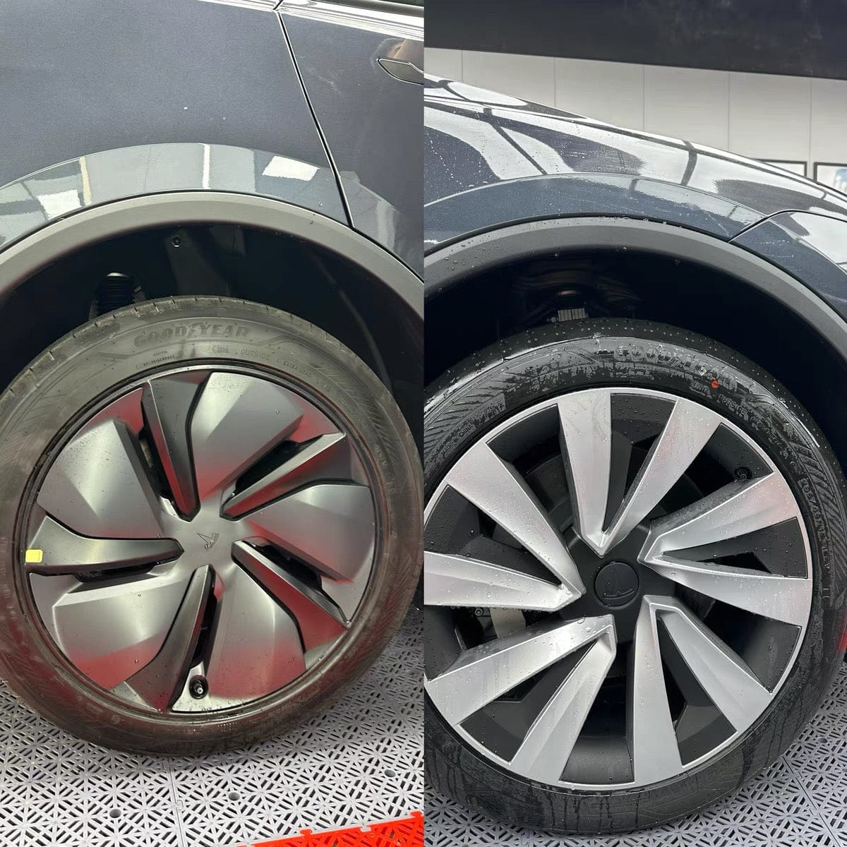 Customer photo review of Model Y Juniper ABS PC Wheel Cover Hub Caps