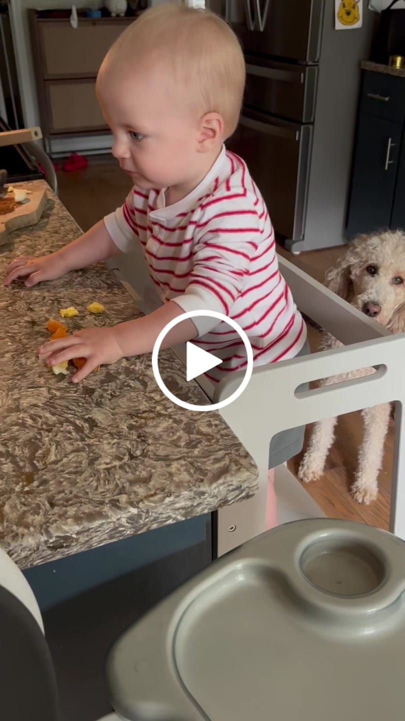 Customer video review of Date - 4 in 1 Kitchen Tower, Desk, Step Stool and Chalkboard