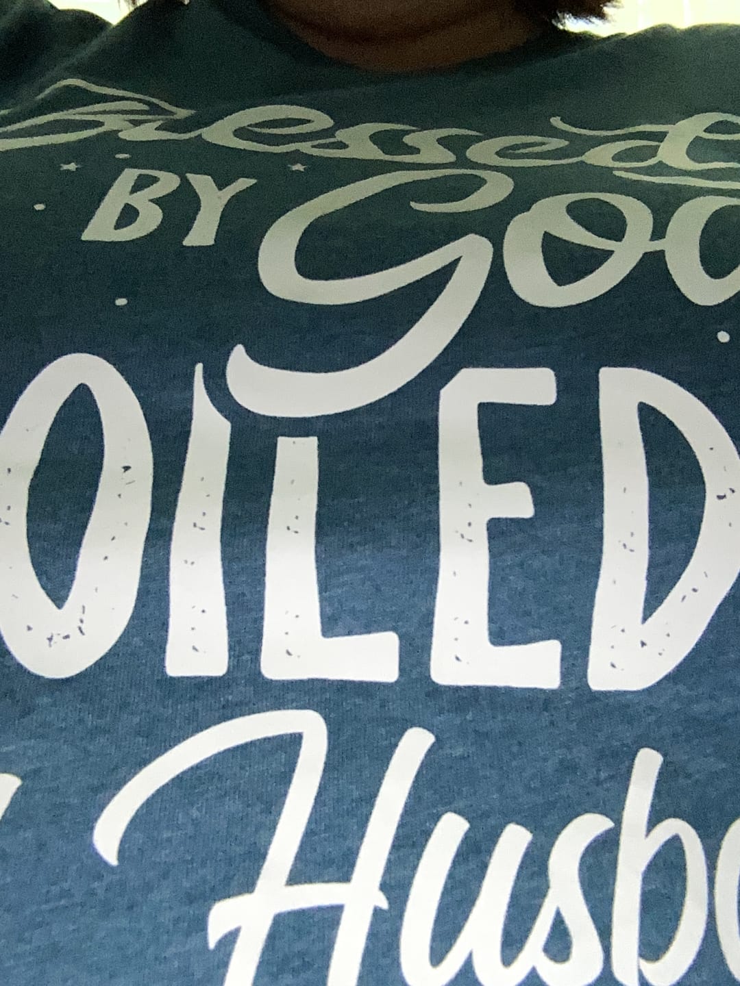 Customer photo review of Blessed & Spoiled V-Neck
