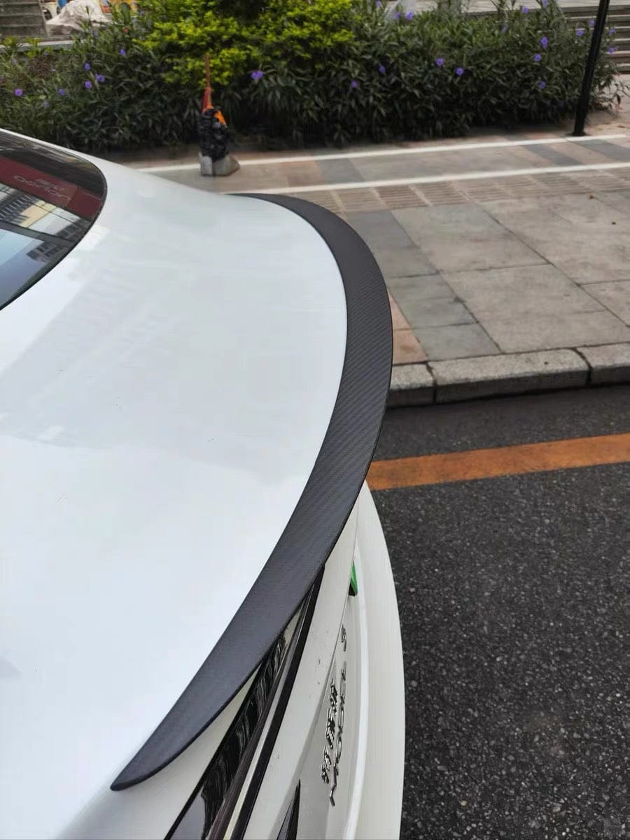 Customer photo review of Model Y Juniper Real Carbon Fiber Performance Rear Spoiler