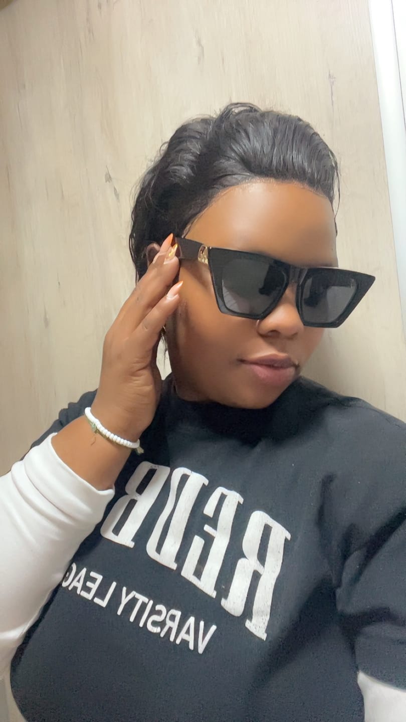 Customer photo review of Black Diva Logo Sunglasses