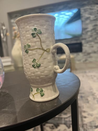 Customer photo review of Belleek Classic Irish Coffee Mug Pair
