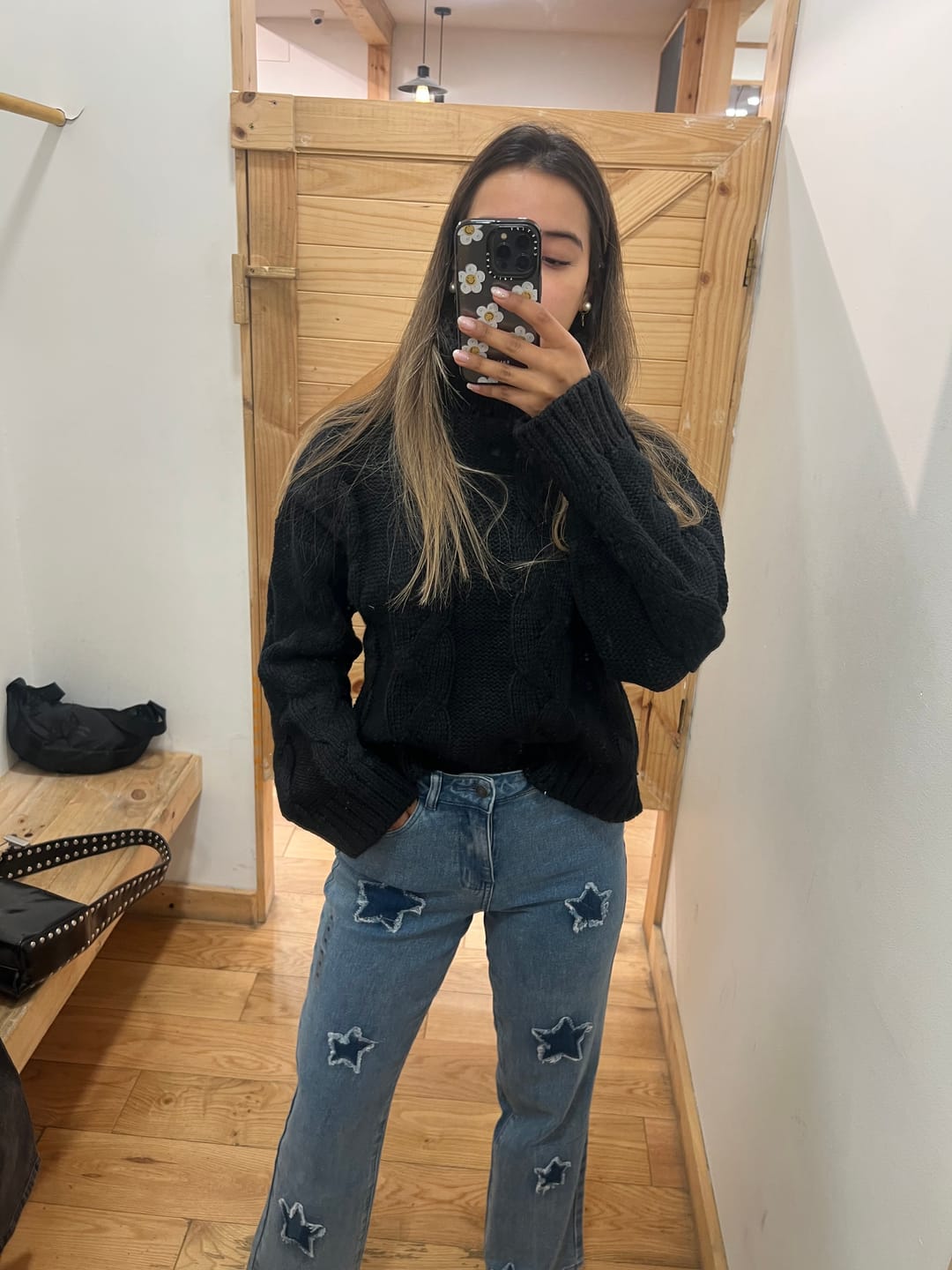 Customer photo review of Sweater Trenzado Black