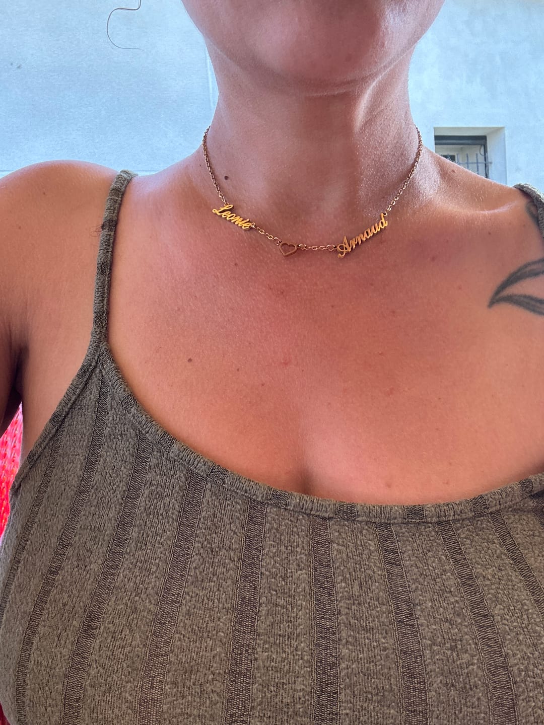 Customer photo review of Collier Coeur & Prénoms Sautoir Personnalisé