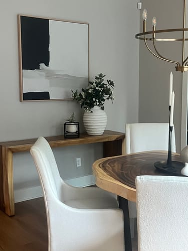 Customer photo review of Monochrome Harmony Abstract Canvas Art