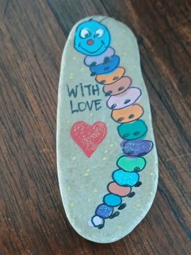 Customer photo review of QR Codes voor de Happy Stone App