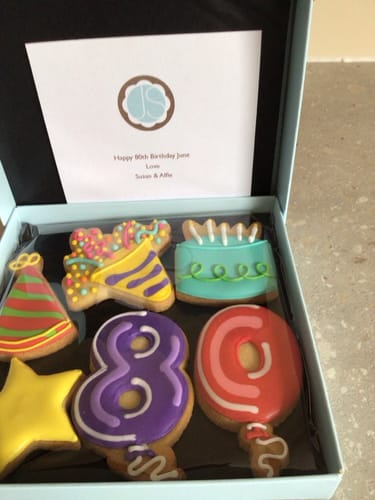 Customer photo review of Birthday Balloon Biscuit Box