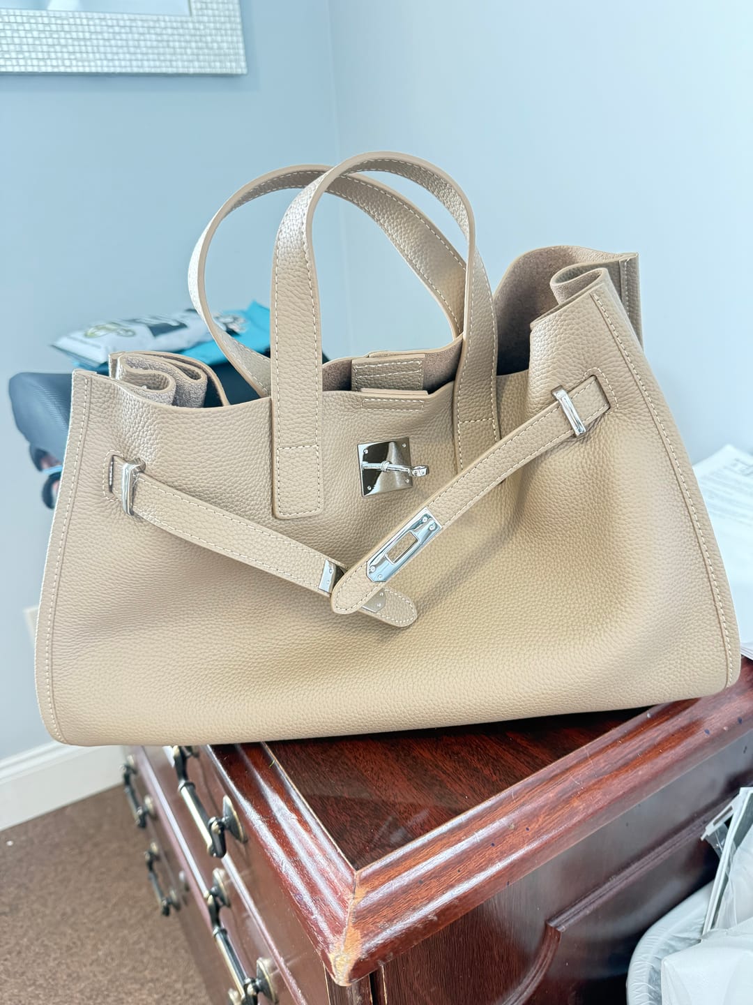 Customer photo review of Bogdana Luxe – Genuine Leather Bag