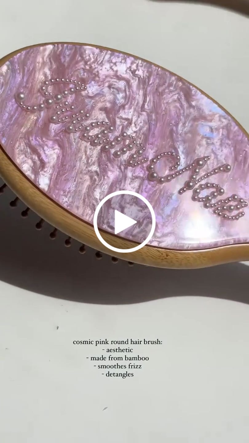 Customer video review of Custom Round Hair Brush