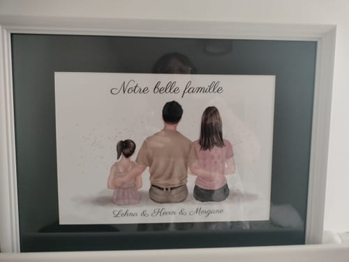 Customer photo review of Affiche Personnalisée - Parents et enfants - Notre famille