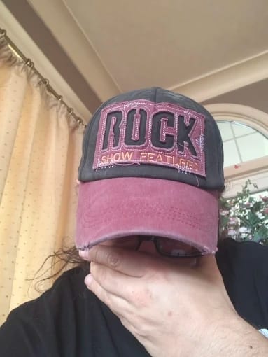 Customer photo review of Cotton Denim Baseball Cap Unisex Distressed Sunhat With Washed Finish — Gray-Blue | KIMLUD