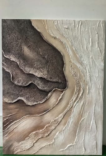 Customer photo review of Natural Canyon-3D Abstract Nature-Inspired Canvas Painting for Living Rooms