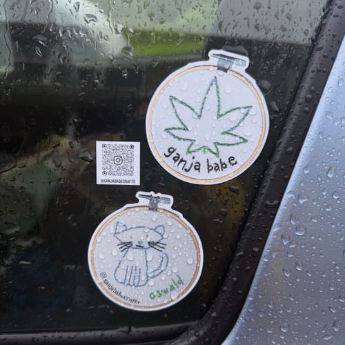 Customer photo review of Cut to Shape Stickers