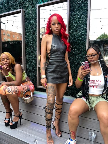 Sharmone P. review of Leather Mini Dress image 1 out of 2