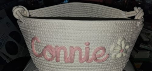 Customer photo review of Baby Knits™ Personalized Knitted Basket