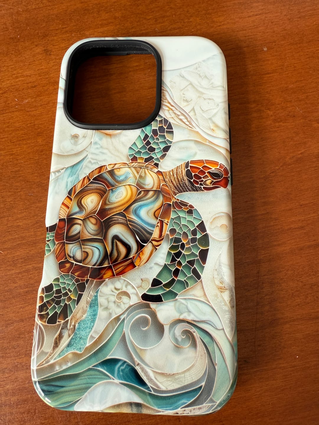 Customer photo review of Sea Turtle Stained Glass Design 1 Print iPhone Case