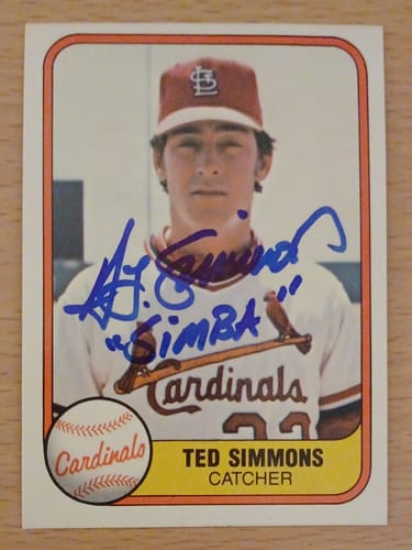 Customer photo review of Ted Simmons Autograph Signing