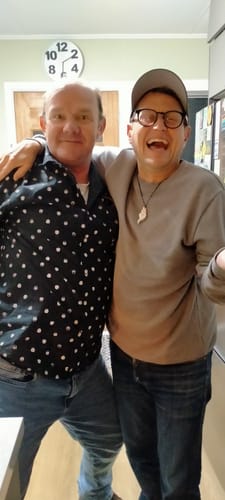 Customer photo review of Maori Bone Double Twist Necklace with Paua Tail