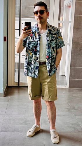 Customer photo review of 1940s Japanese Cloud Dragon Aloha Shirt