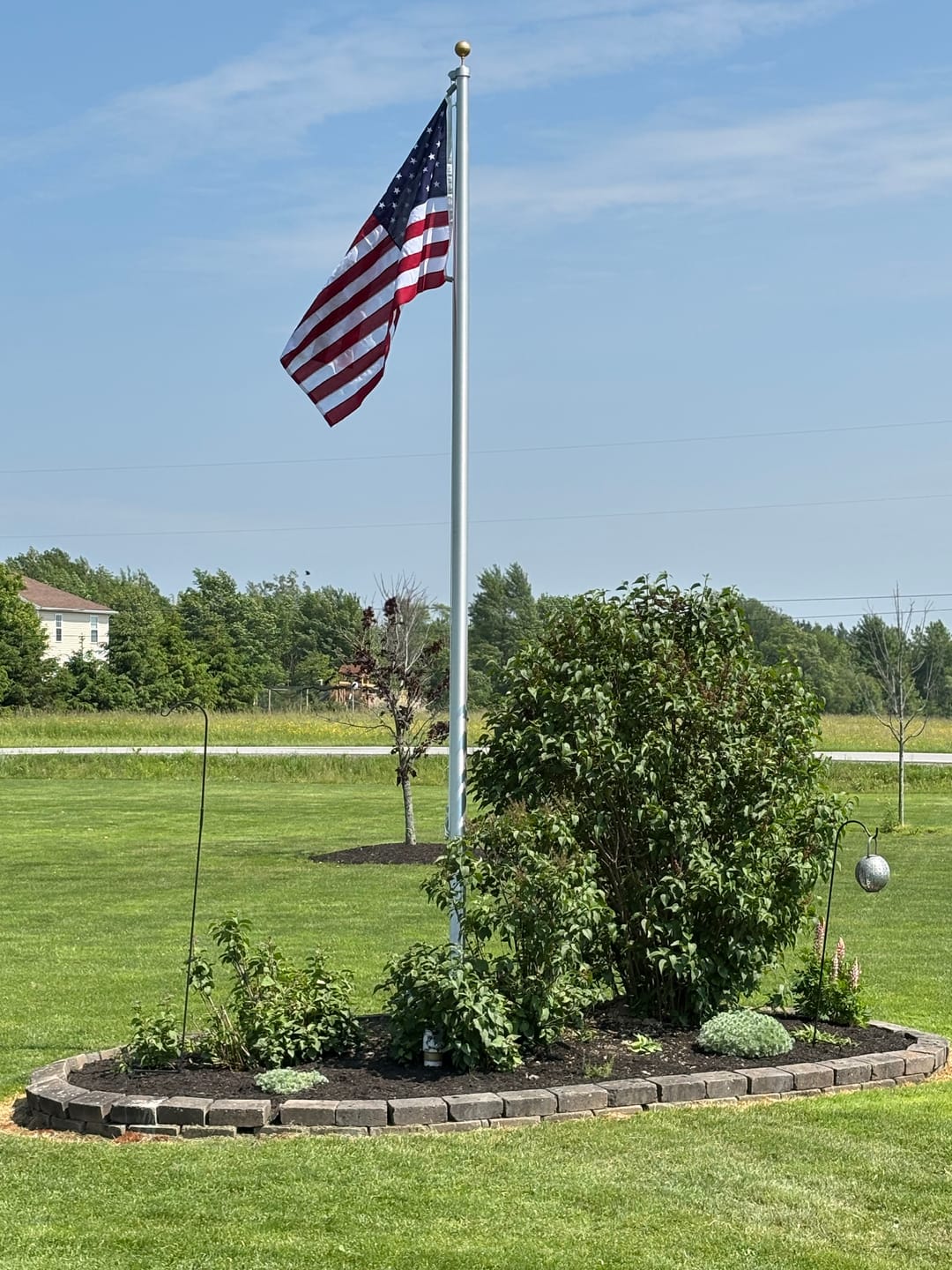 Customer photo review of 20 ft. Commercial Flagpole with External Rope Halyard Rated At 110 mph