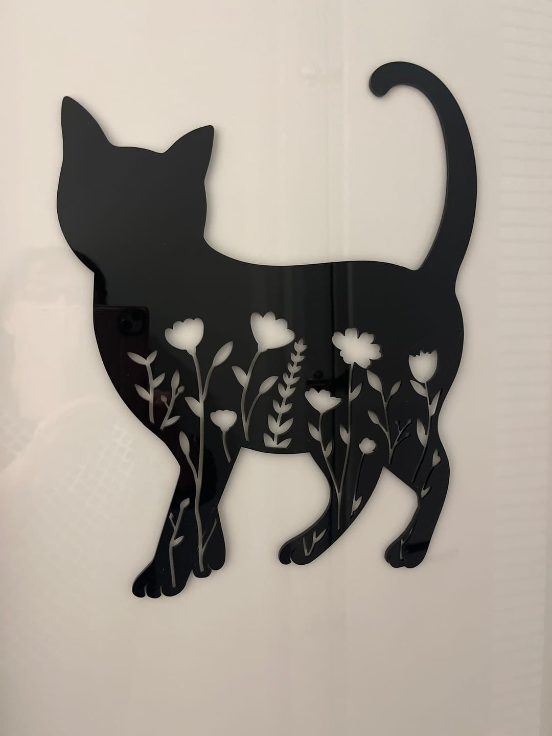 Customer photo review of Floral Cat Wall Art