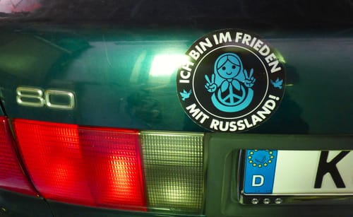 undefined review of GROSSE STICKER / AUFKLEBER • ICH BIN IM FRIEDEN MIT RUSSLAND! (10 STK.) image 1 out of 1