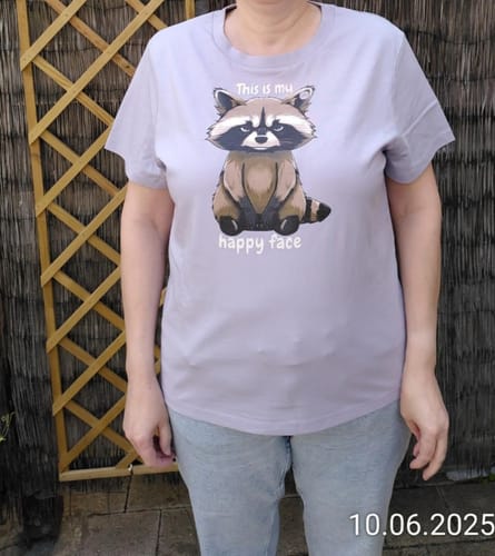 Customer photo review of Happy Face - Bio Damen Shirt