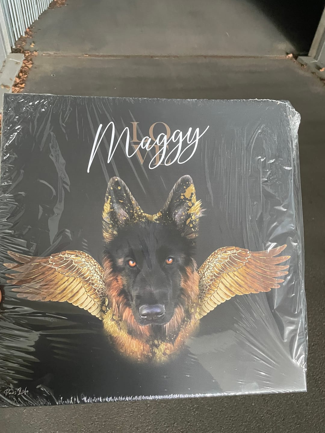 Customer photo review of Personalisiertes Portrait - Goldener Engel Stil