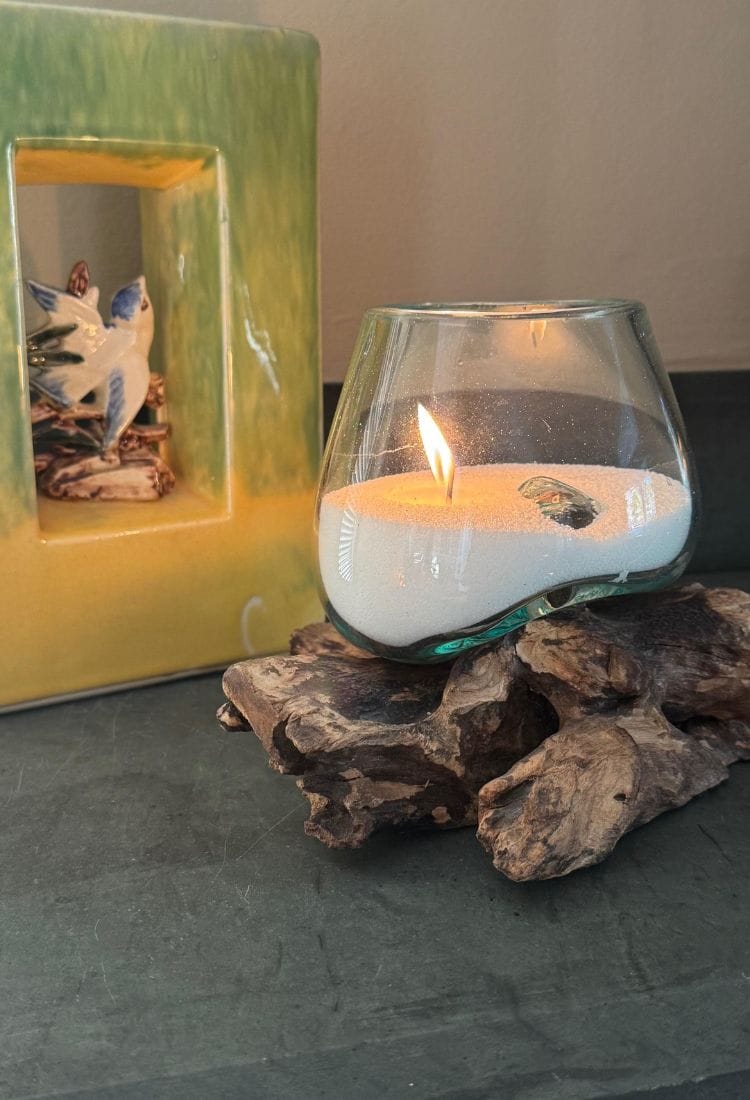 Customer photo review of Emilie Pearled Candle – Unscented Coloured