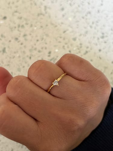 Customer photo review of 'Small Love' Crystal Heart Ring