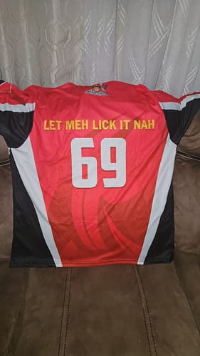 Customer photo review of Custom Trinidad and Tobago Cricket Knight Riders Polo Shirt Trinbago Wave The Red LT01