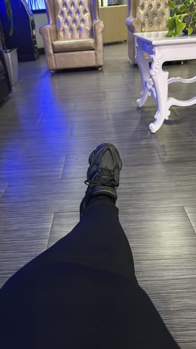 Customer photo review of New Balance 9060  Leather Triple Black
