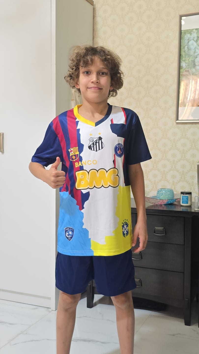 Customer photo review of Neymar JR 11 Combo All Teams Special Kids Jersey KinderTrikot Maillot Enfant Soccer Shirt