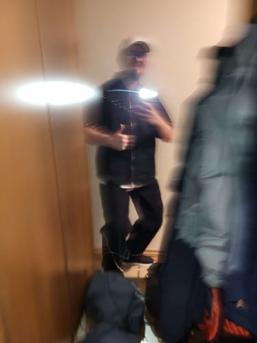 Customer photo review of Indigo Denim Shirt With Stud Detail