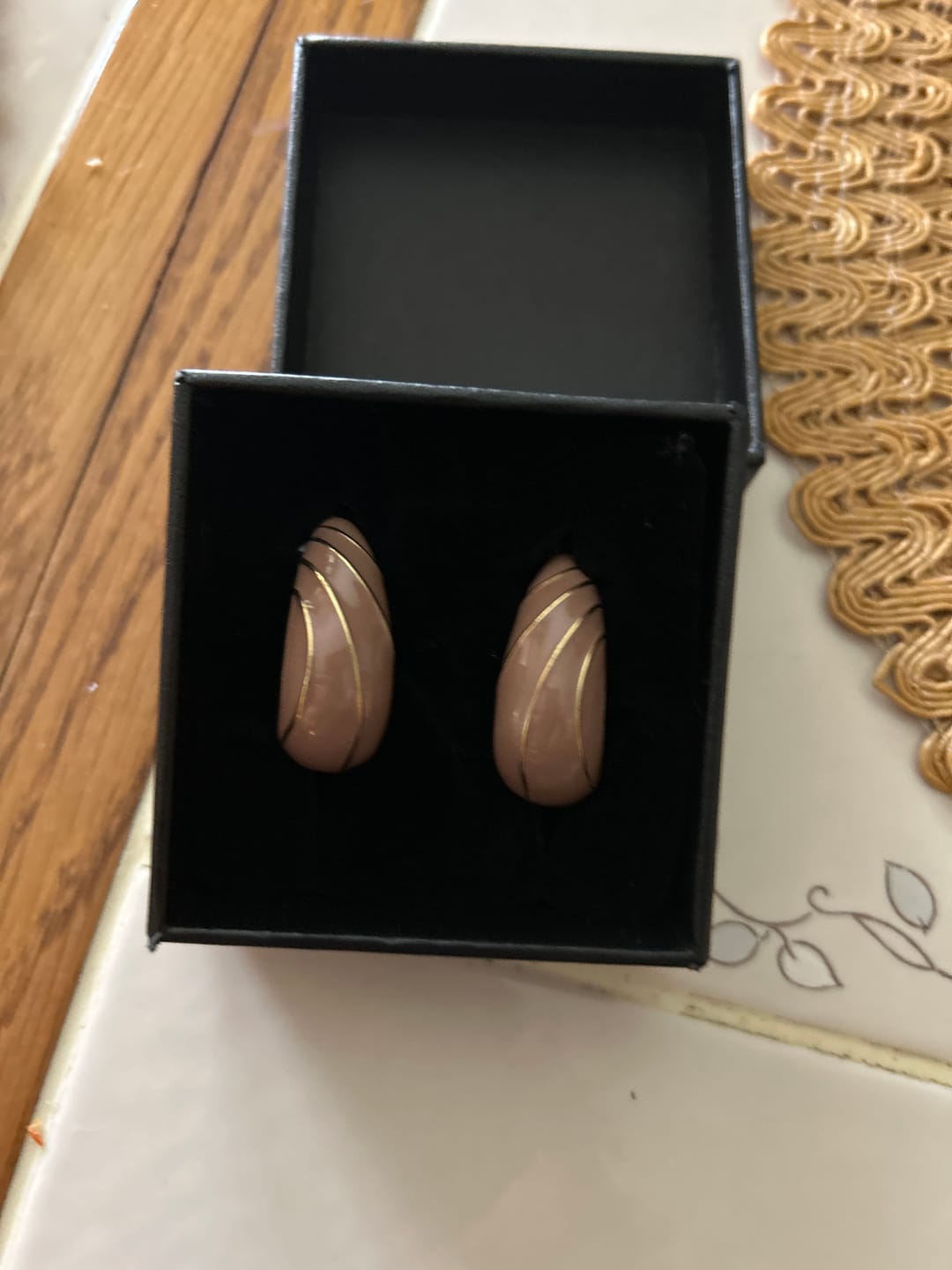 Customer photo review of HEIDI DAUS®"The Perfect Wave" Enamel Hoop Earrings