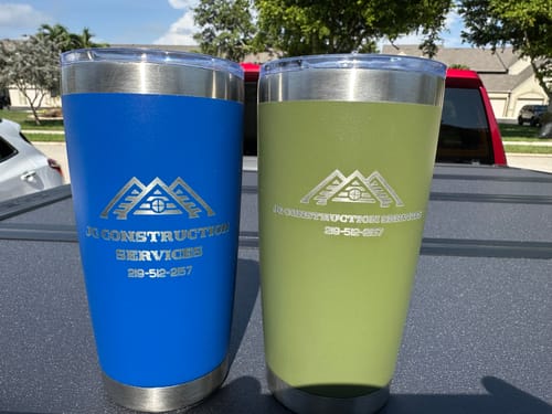 Customer photo review of (6 Pieces) Custom Laser Engraved - 20oz Tumblers