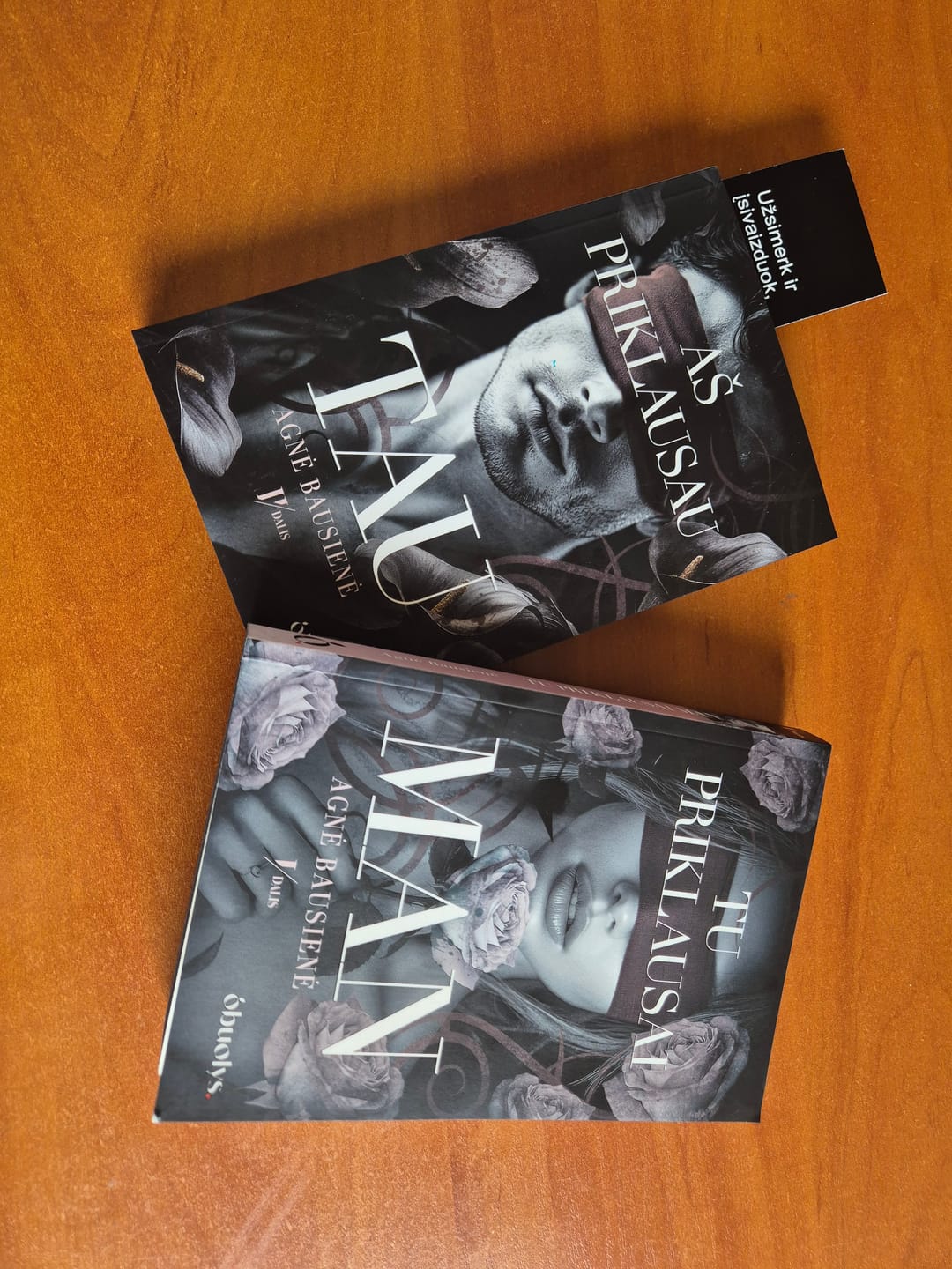 Customer photo review of Karšta naujiena! A. Bausienė pristato dilogiją Tu priklausai man + aš priklausau tau – pirmas tikras lietuviškas dark romance (black edition)