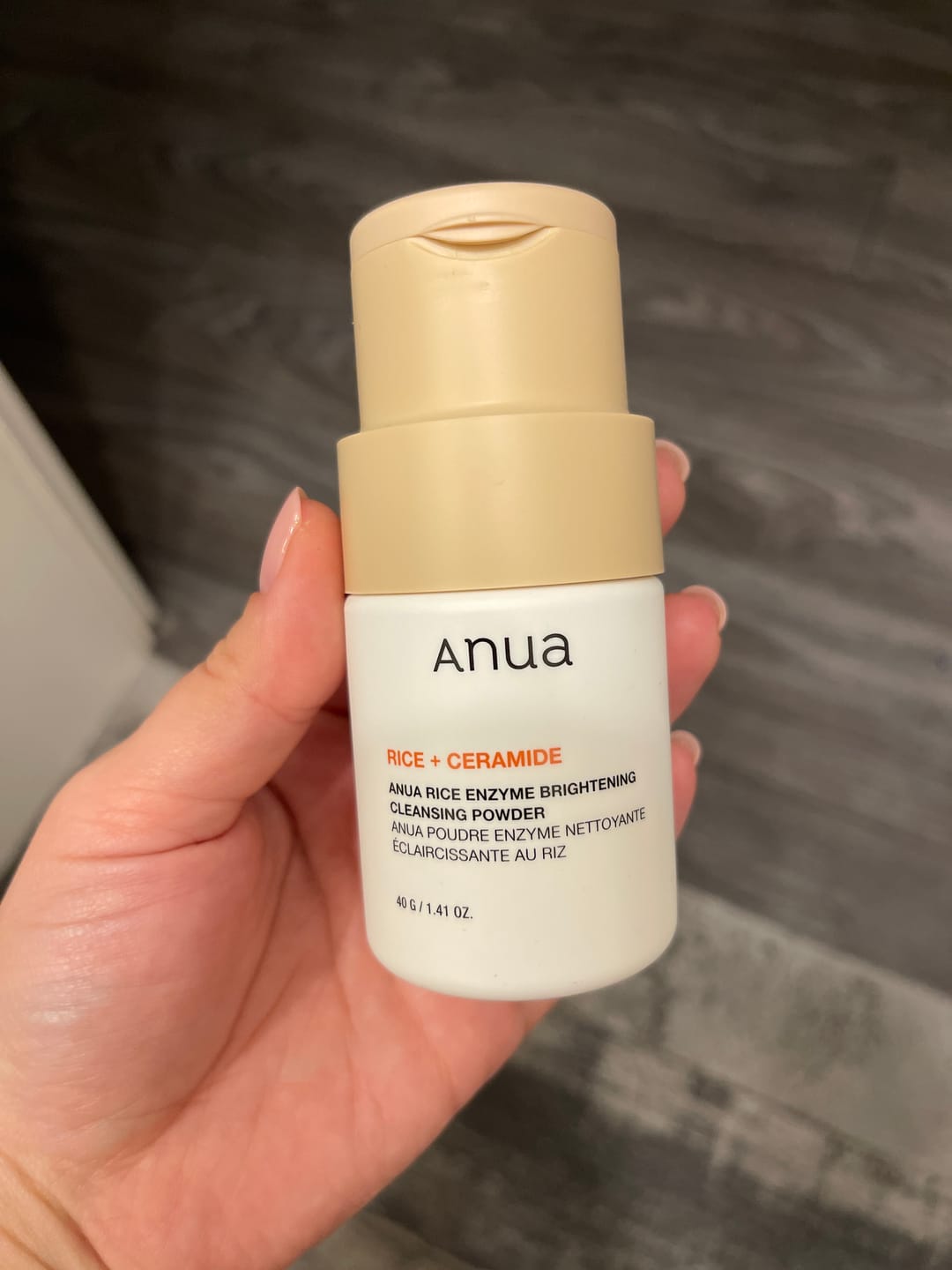Customer photo review of Enzīmu pūderis ar rīsiem mirdzuma piešķiršanai ādai Anua Rice Enzyme Brightening Cleansing Powder