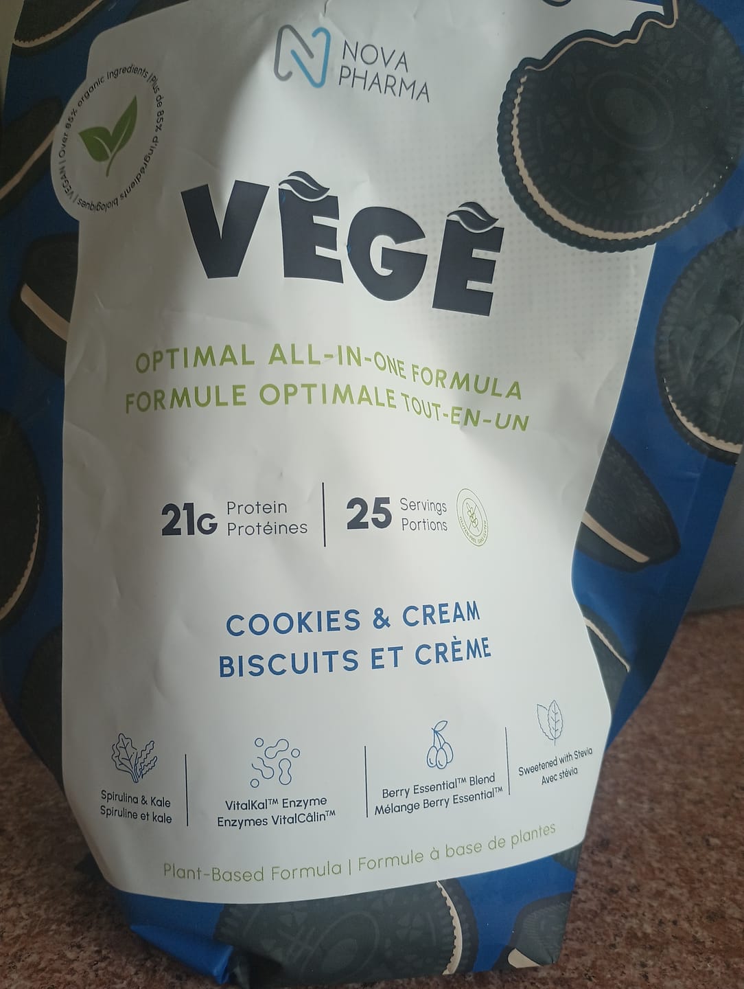 Customer photo review of Nova Pharma - Mélange de Protéines Végétales Complètes 725g