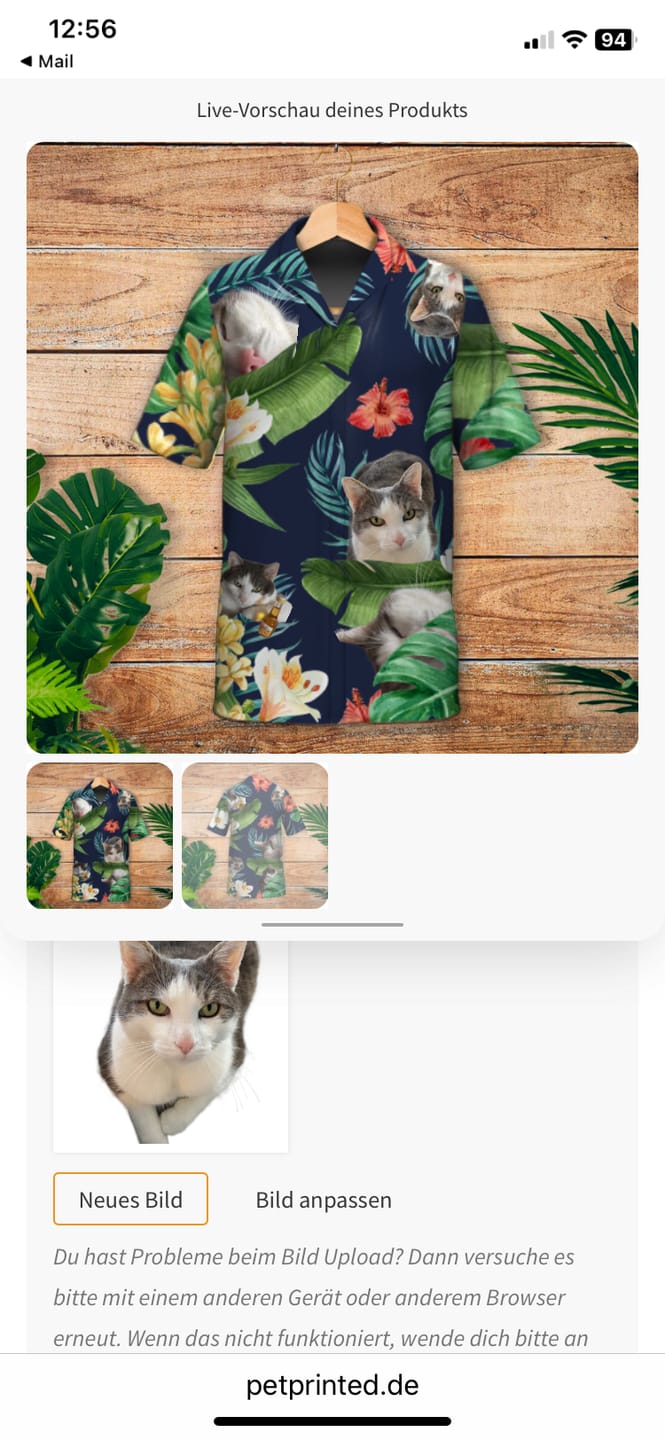 Customer photo review of Dein Foto - Individuelles Hawaiihemd