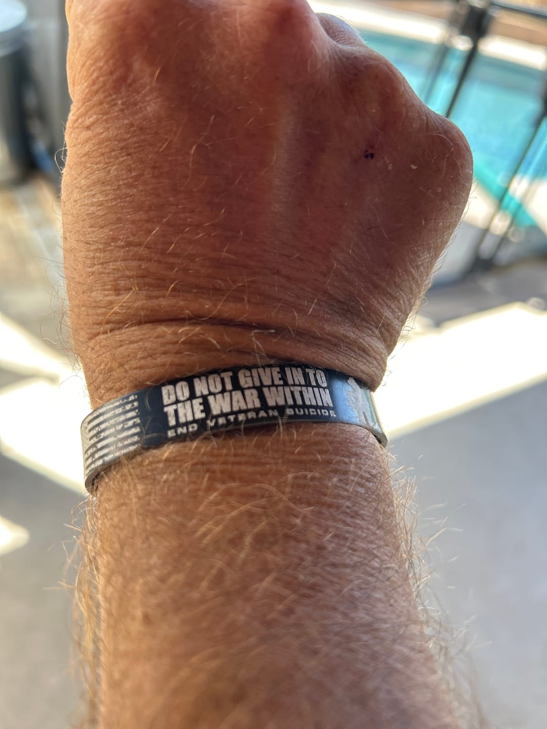 Customer photo review of Do Not Give In Bracelet