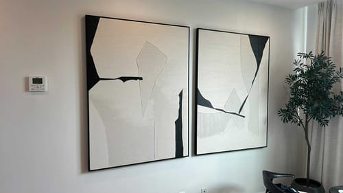 Customer photo review of Set of 2 Abstract Art #ABAO63