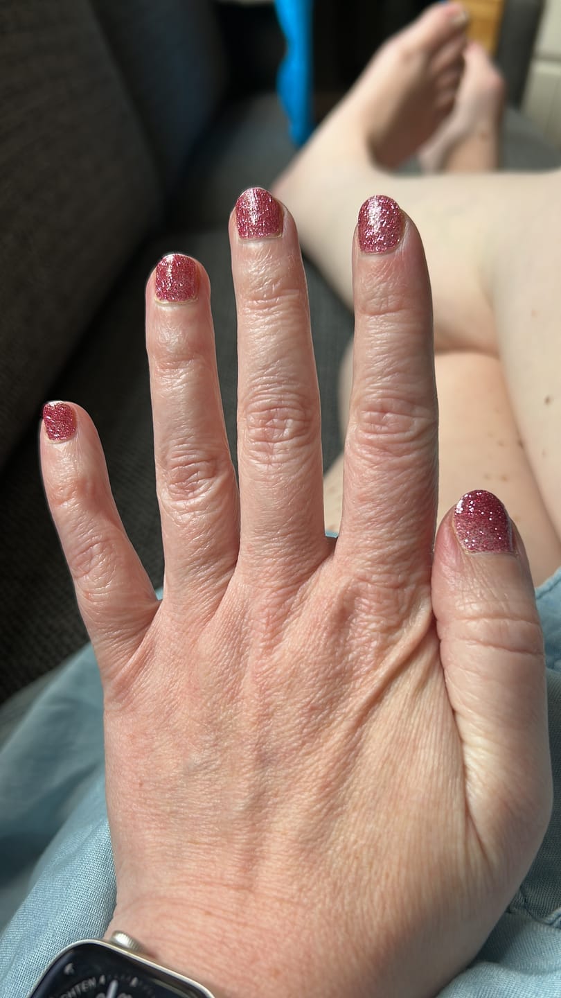 Customer photo review of Pink Lemonade Dipping Powder