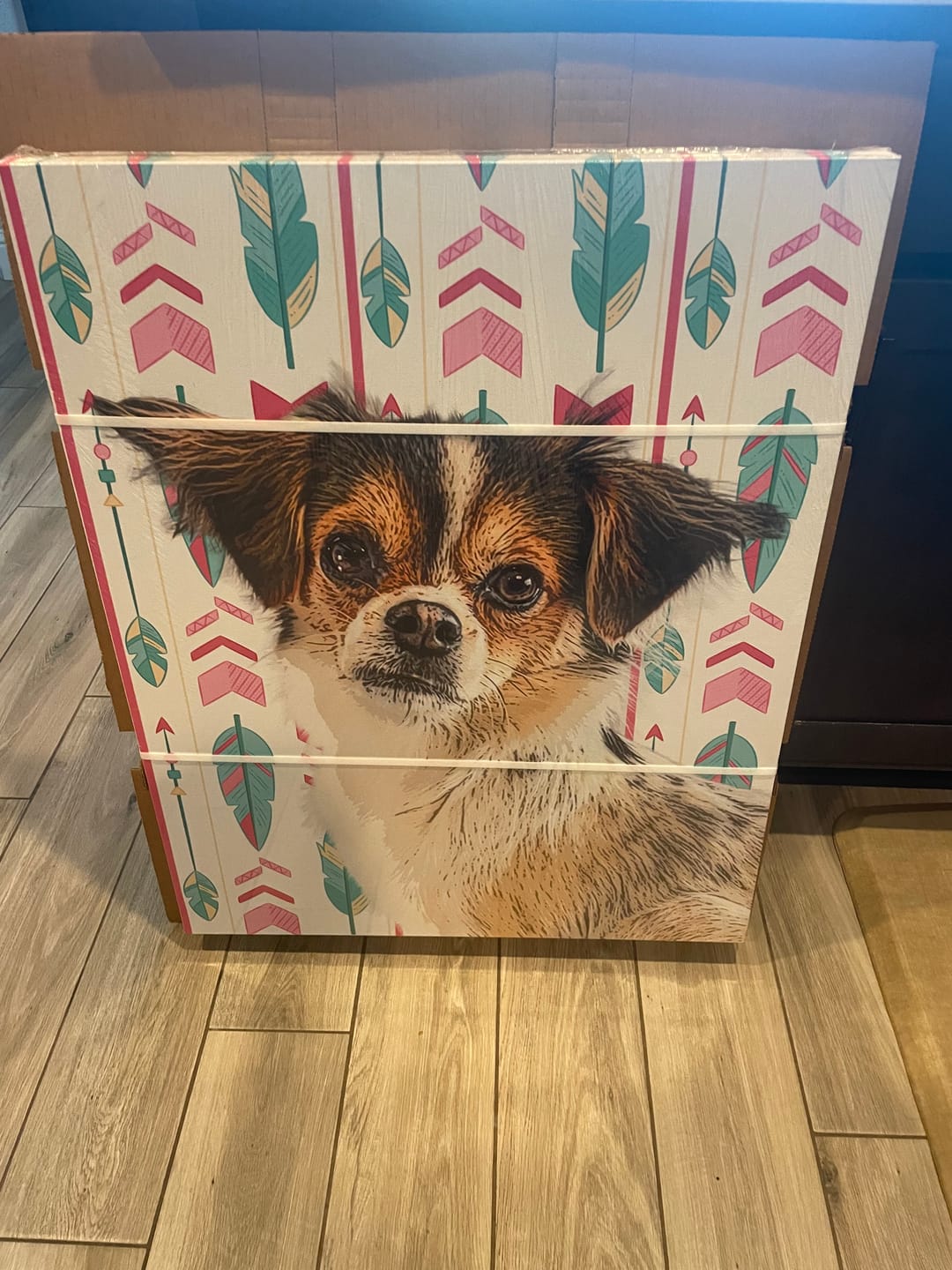 Customer photo review of Custom Pet Art Canvas Wrap