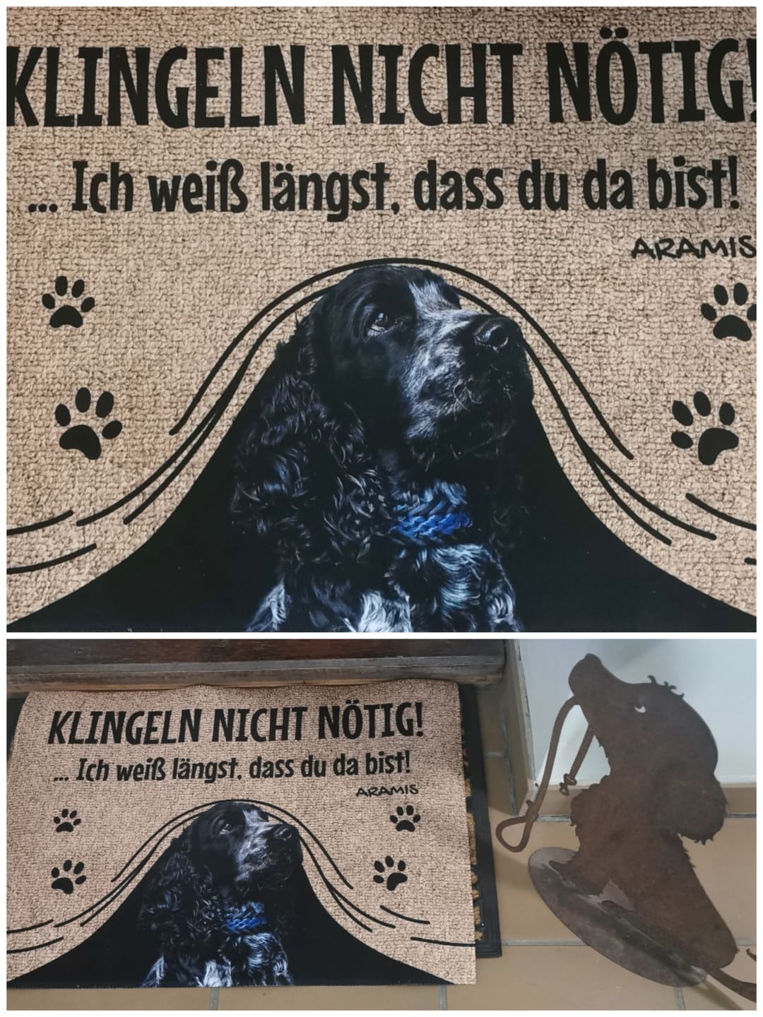 Customer photo review of Klingeln nicht nötig mit Foto - individuelle Fußmatte